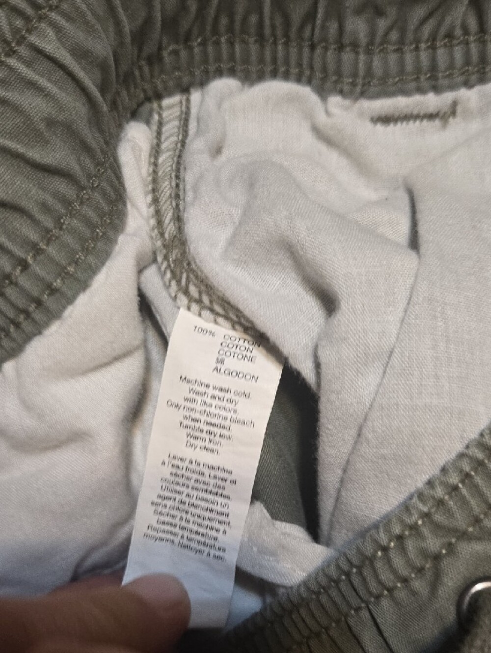 GAP Olive Green Women's Cotton Drawstring Slim Legged Jogger Pants. M - Picture 4 of 6